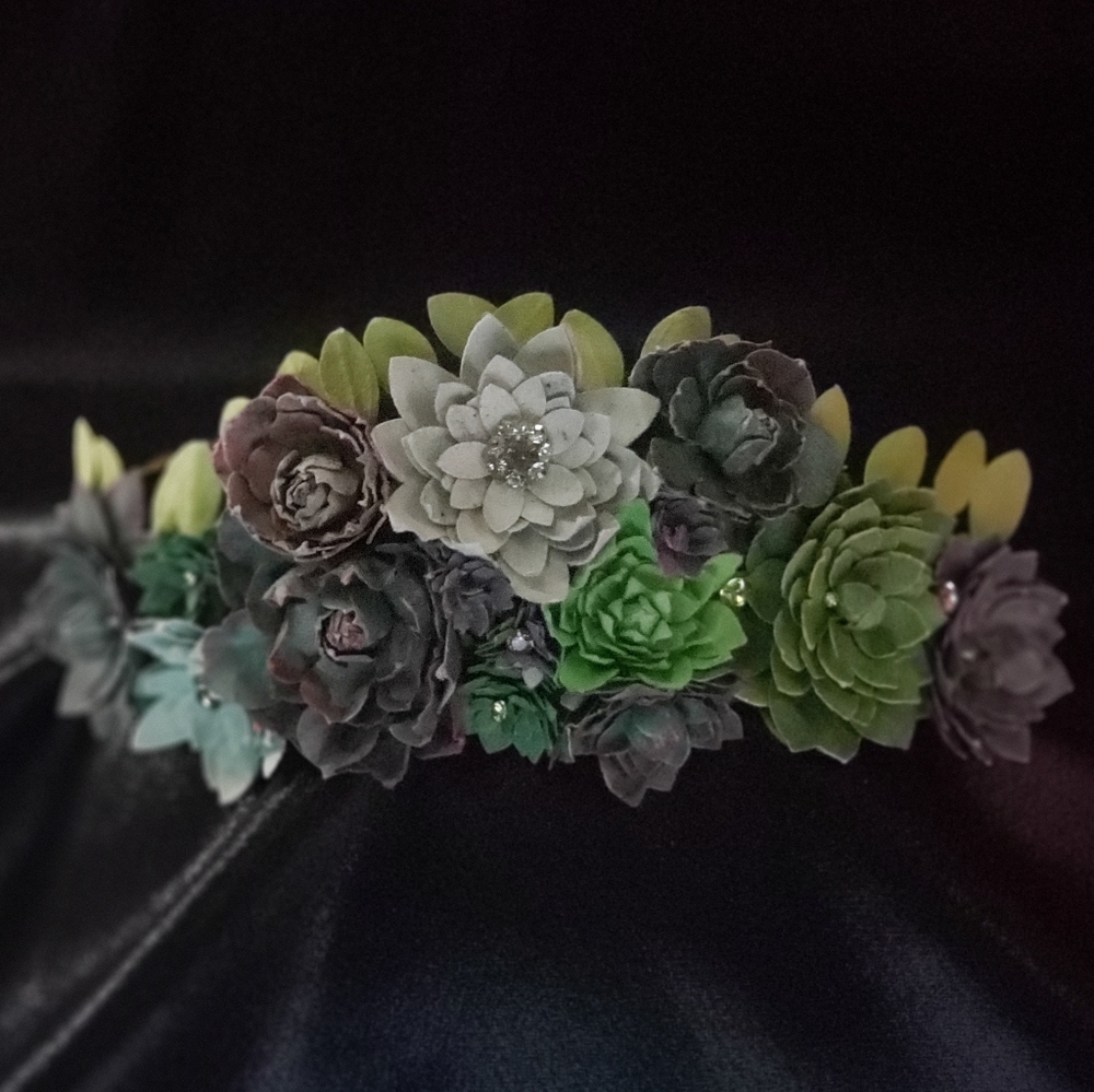 Boho Succulent Flower Crown (OOAK)